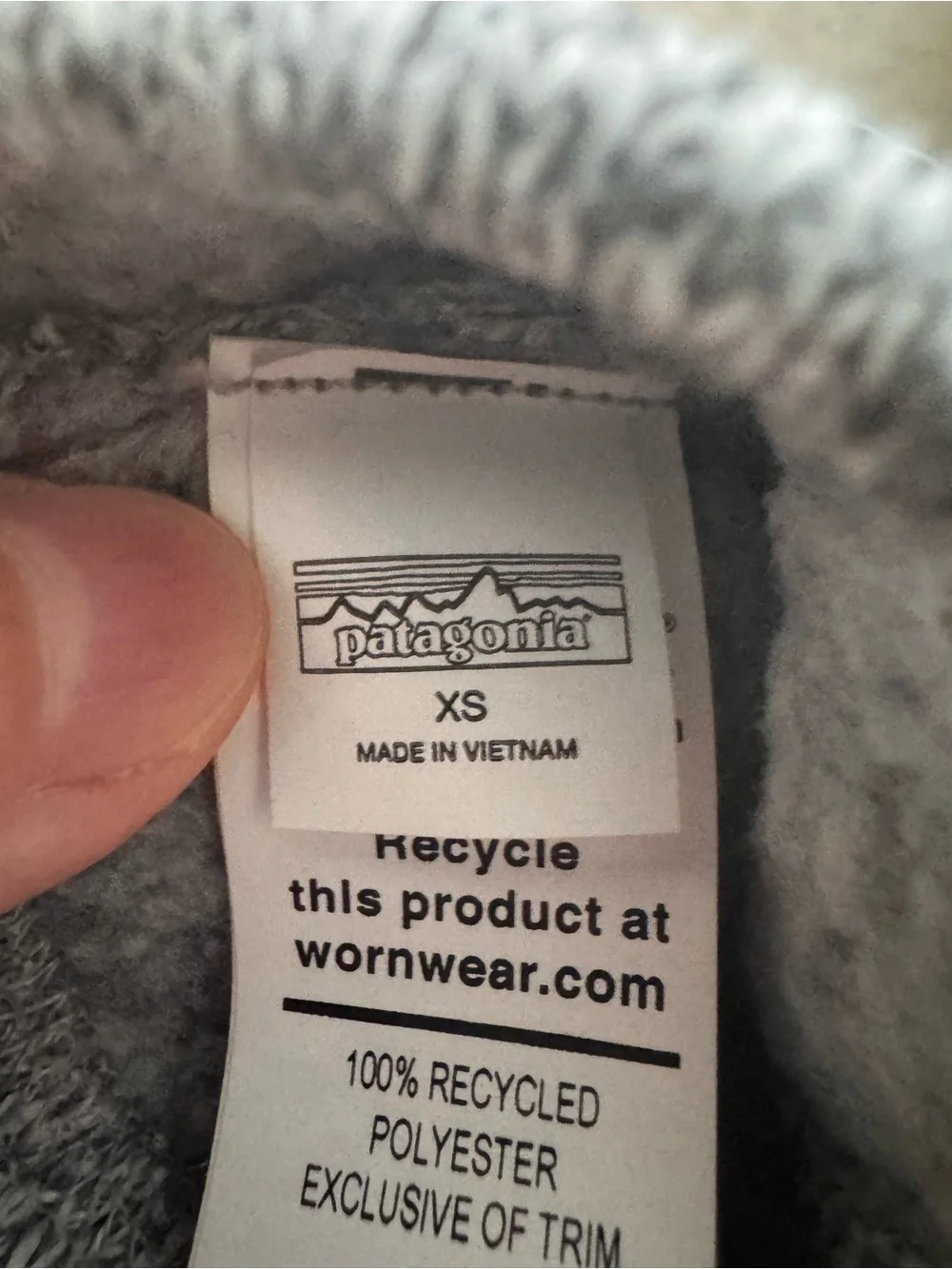 Patagonia Gray Convertible Knit Mittens Size XS